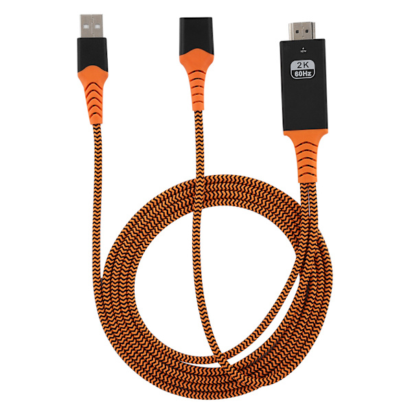 Telefon till HDTV 1080P Synkroniseringsskärm Universell HDMI-adapterkabel för Android/IOS Mobiltelefon