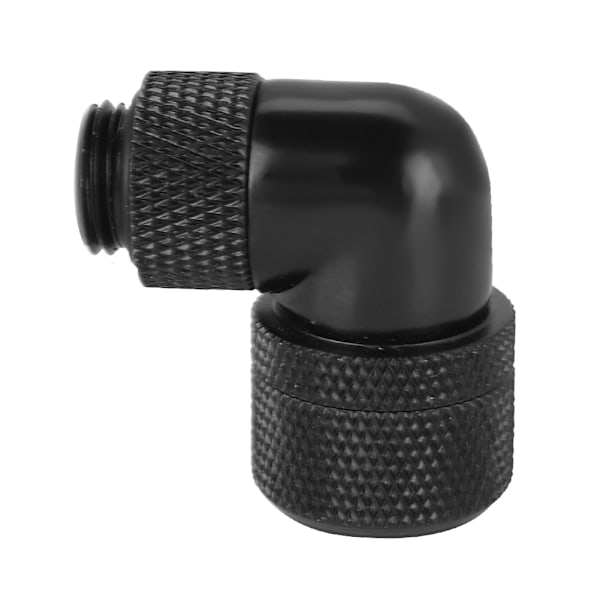 G1/4 Thread Water Cooling Fitting Thick Tube 90° Right Angle Elbow  (Black)