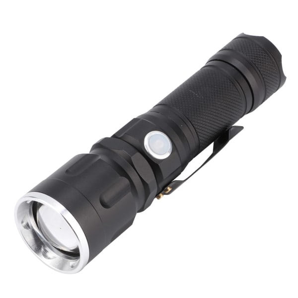 USB-laddningsbar utomhus LED-ficklampa teleskopisk zoom vattentät T