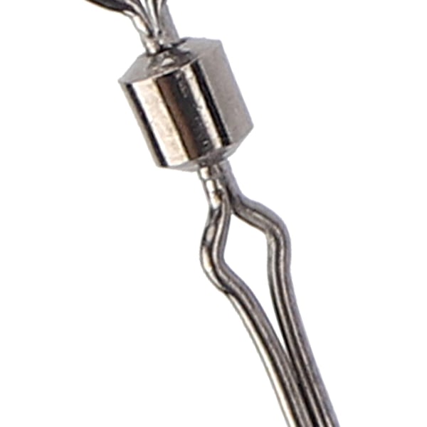 Metall American Type SubLine Clip Fiskehake Swivel Snabbkontakt Liten Fiskeutrustning (svart 6#)