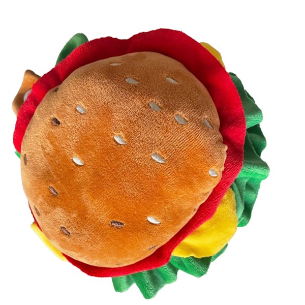 Husdjurssäkra Material Fuzzyard Foodie Plyschkudde, Leksak med Pipfunktion för Ditt Husdjur, Justerbar för Att Passa Olika Rasstorlekar, Mjuk Och Bekväm, Med Enkel
