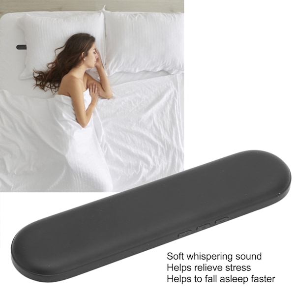 Bluetooth-kuddespeakers, bärbar mini-benledningssömn-högtalare med stereobas för djup sömn, svart