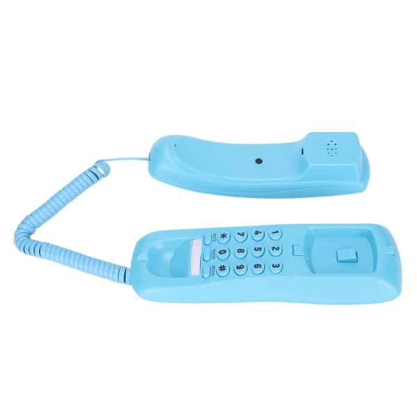 KXT628 Hotel Telefon Væg Bordtelefon Ledning Telefon med Mute Pause Genopkald Funktion til Kontor Hjem Hotel(Blå )