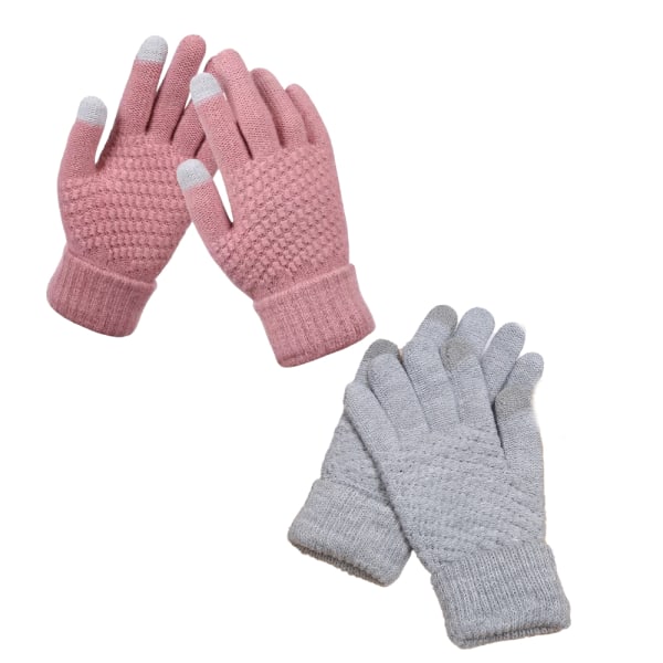 Vinter Touchscreen Handskar, Varma Stickade Handskar Elastisk Manschett, Wint