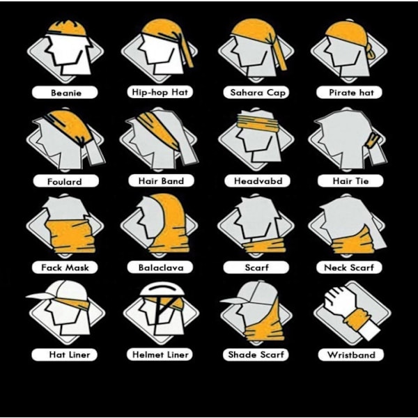 Monitoiminen Buff Halloween Luuranko - Musta Vetoketjulla