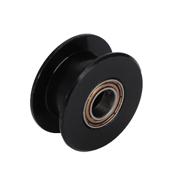 3D-skrivartillbehör 5 mm håldiameter Idler-remskiva H-formad tandlös 6 mm kuggrem (svart)