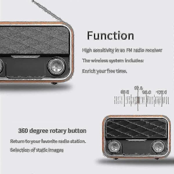 High-end bærbar Bluetooth-højttaler retro radio