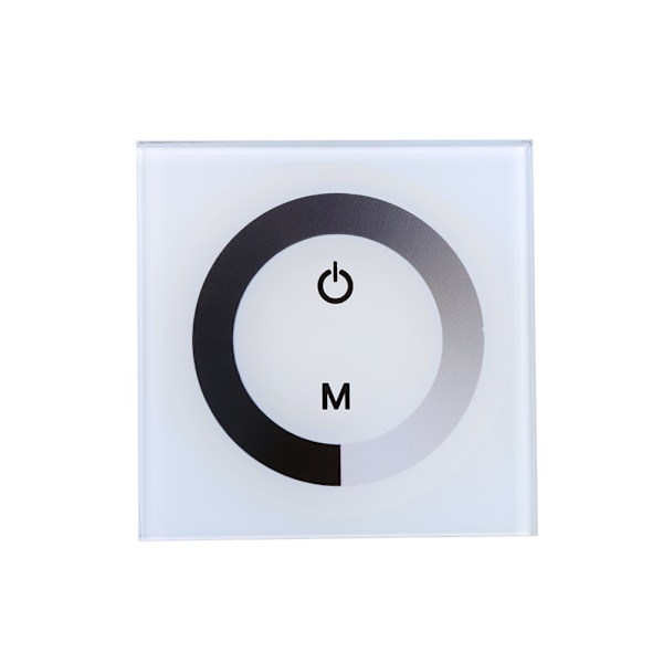 Enfärgad pekskärmsdimmer väggströmbrytare styrenhet LED-ljusremsa DC 12V-24V vit