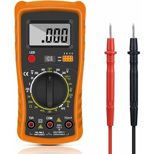 Digital multimeter, överbelastningsskydd med hög precision för AC DC spänningstestning, inbyggt stöd för handsfree-användning i laboratorier och fabriker