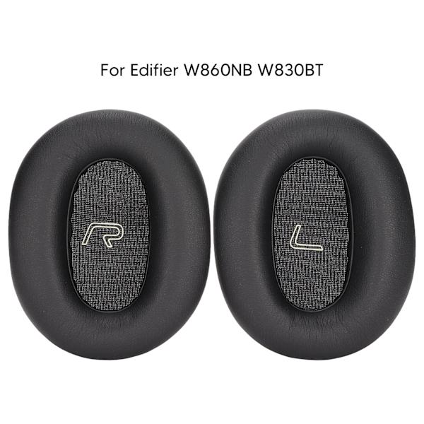 Ersättningsöronsnäckor för hörlurar, öronkuddar för Edifier W860NB W830BT Bluetooth-headset, svart