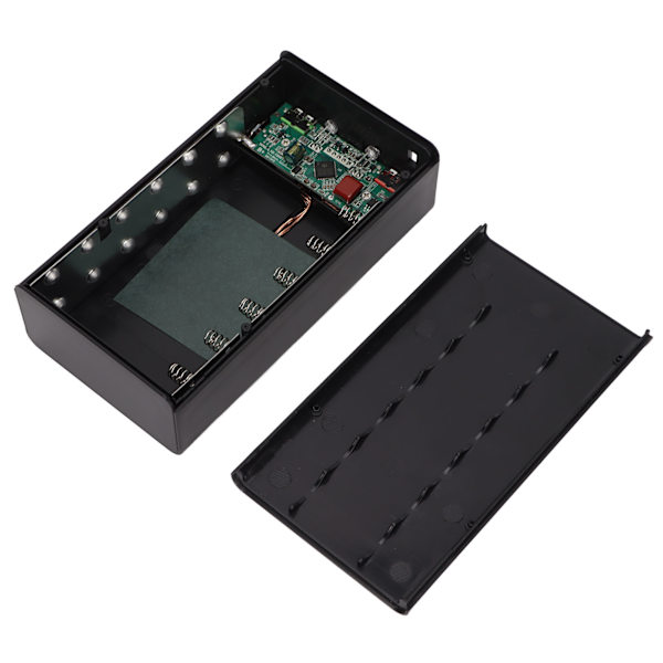 L12 Raskt Lading Edition DIY Power Bank Kit 12 18650 Batteriboks 22.5W Kablet med 15W TrådløsSvart