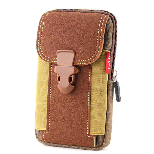Canvas mobiltelefon taske bælte lodret mobiltelefon cover