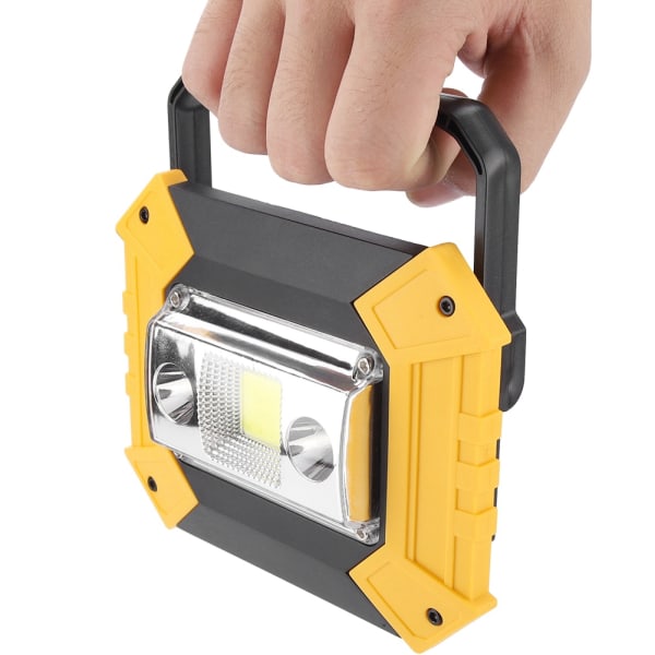 Arbeidslys USB-lading LED-advarselslampe firkantet COB med 2 stk røde LED-lys