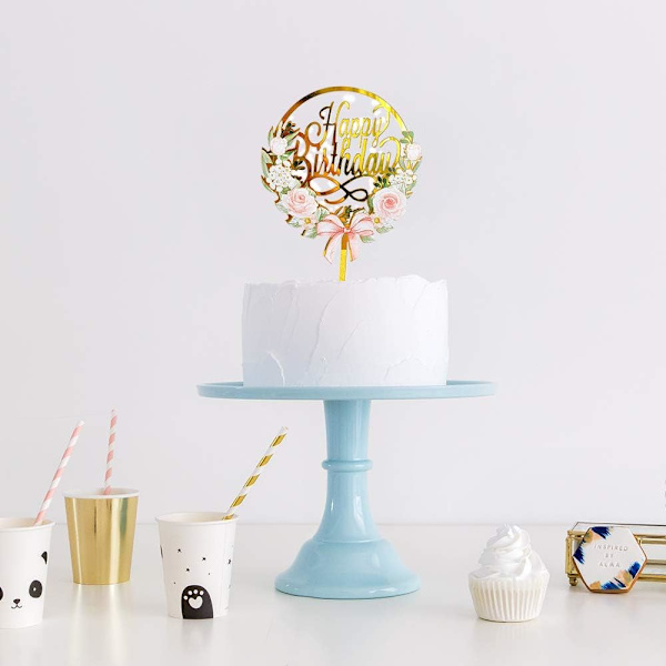 6 kappaletta Happy Birthday -kakkukoristetta, CBGGQ -kakkukoriste