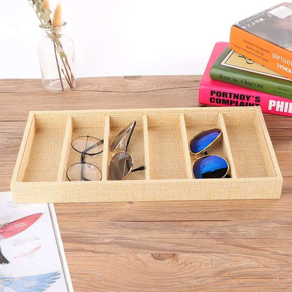 6 Galler Solglasögon Display Box Smycken Display Organizer Fack
