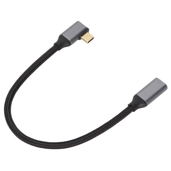 4K 100W PD 5A Vinkelböjd 90 Grader Gen 2 USB3.1 Typ C Hane till Hona Förlängningskabel