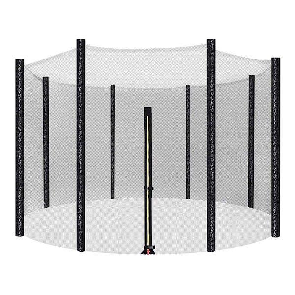 Hoppskydd, Universellt Trampolinskyddsnät, Andningsbart & Väderbeständigt, 306 cm Diameter, 3 m Högt, För 8 Stolpar Under 3,94 Tum Diameter