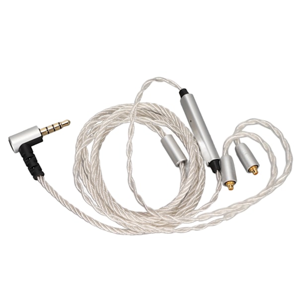 Øretelefon opgraderingskabel sølvbelagt kobber 184 kerne MMCX udskift headset ledning med mikrofon lydstyrkekontrol til SE846 SE535