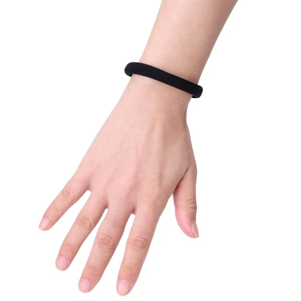 Stora Hårband, Elastiska Hårband för Kvinnor Män Flickor, Mjukt Stretchigt Tyg, Ingen Hårskada, Sömlös Design, Starka Hållbara Tvättbara (Svart, 20 st)