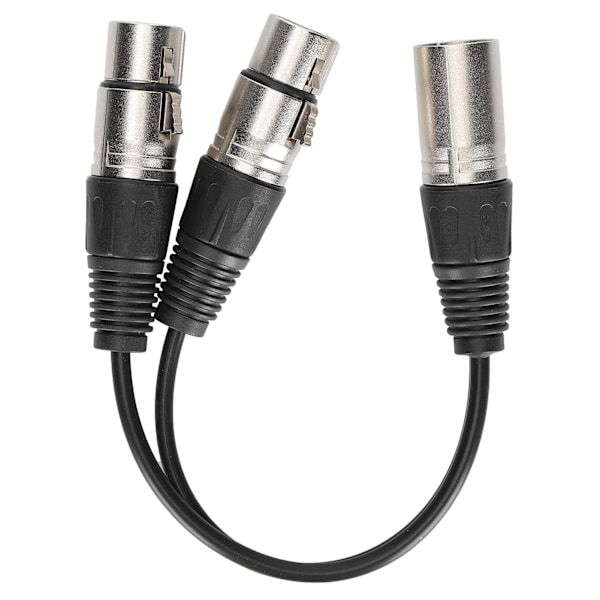 XLR Han til Dobbelt XLR Hun Kabel Mikrofon Stereo Afbalanceret Forbindelsesledning til Lydadapter Hvid 1m / 3.3ft