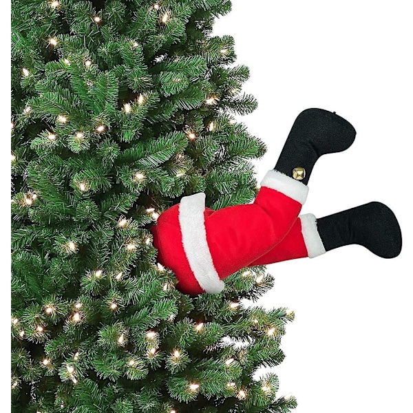 Fånga Julstämningen, Fyllda Tomteben med Realistiskt och Roligt Utseende, Elf Ben Dekorationer, Unik Julstämning, Återanvändbara Juldekorationer,