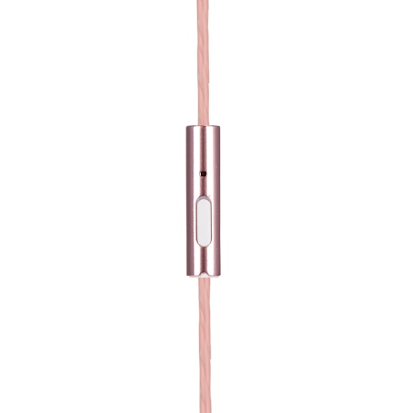 3,5 mm musik stereo in-ear sovhörlurar hörlurar med mikrofon (rosa)