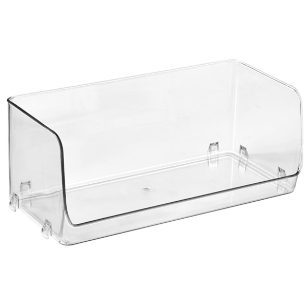 Kosmetisk displayboks, multifunktionel stabelbar plastik gennemsigtig makeup-arrangør til hjemmet (32x15x12,8cm)