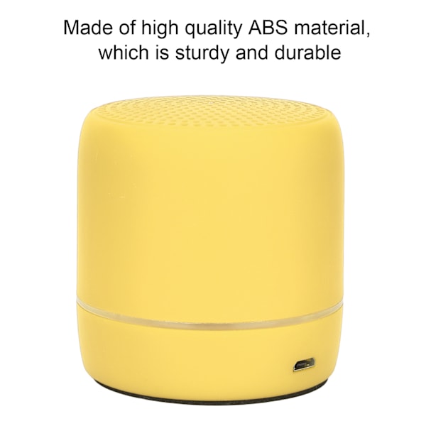 Kannettava Bluetooth 5.0 -kaiutin Basso Stereo 280Hz-16KHz Mini Travel -kaiutin ulkoiluun Keltainen