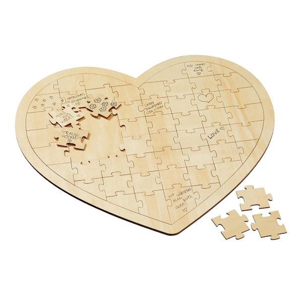 Cepewa Wunschherz Puzzle Puu Häät Vieraidenkirja Juhlat Vieraidenkirja