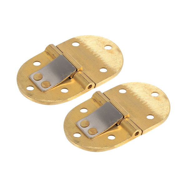 2 stk. messing butler bakke hængsel rund kant 2-1/2\"x1-1/2\" med skruer folde flap