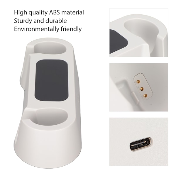 Dubbel Laddningsdocka Snabbladdning Touch-kontroll Laddningsdocka med 2 Laddningsbara Batterier för Oculus Quest 2