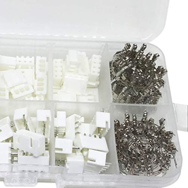250 st Lot 50 Set Box Tåliga Nylon Jst Kontakt Kit Ledande Ren Koppar För Display Och LED-belysning