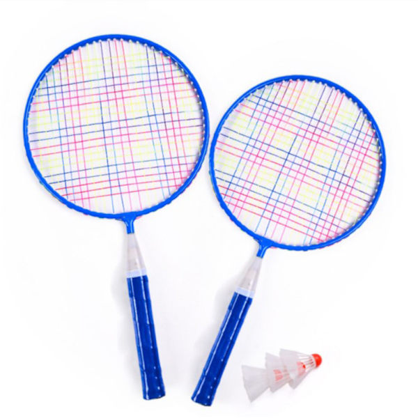 Muscle Power Badmintonracketar med ram, kolfiberskaft med hög repulsion, racketset för utomhussporter, lättviktsdesign för barnstorlek nybörjare