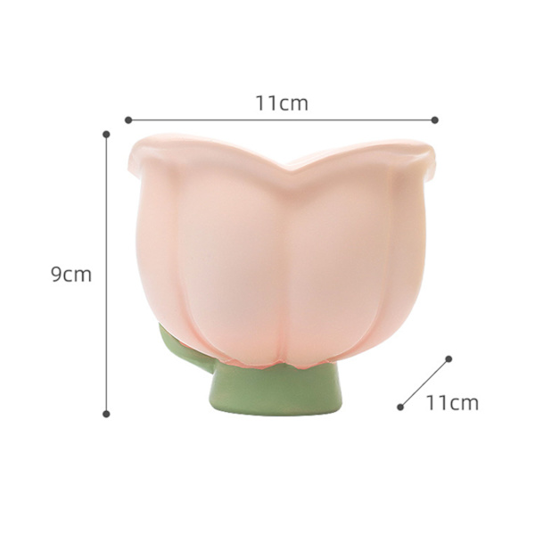 Blomsterformet opbevaringsboks Innovativ sød opbevaring Dekorativt ornament til entrebord Sminkebord Tulipan
