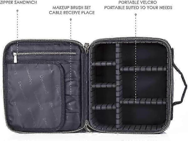GETIT Makeuptaske Bærbar Makeuptaske Makeuptaske Professionel Makeupartisttaske Makeup