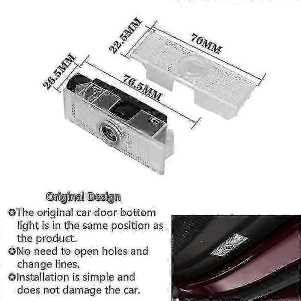 2 STK LED Dørlys Projektor Kompatibel med Dodge Challenger SRT