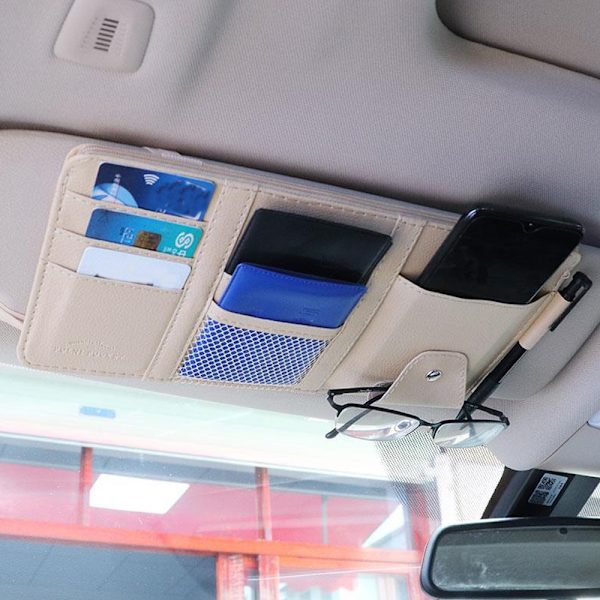 2 kpl monitoiminen nahkainen säilytyslaukku autoon