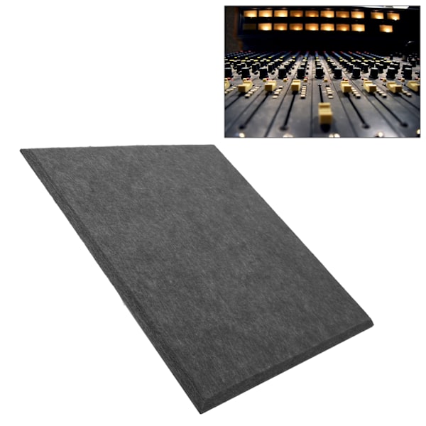 6 stk. Akustisk absorptionspanel Fortykket Reducer Reverb Lydisolerende Polstring Absorber (Sort)