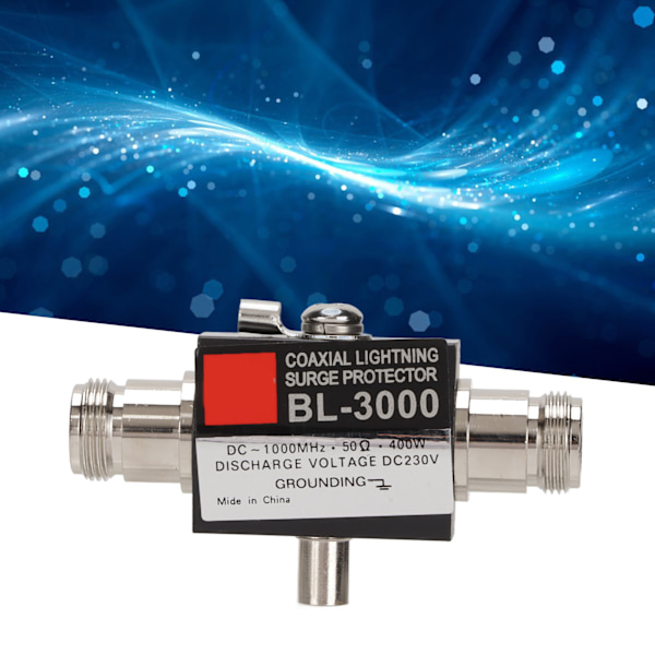 Yinitone BL‑3000 Koaxial Blixtsskydd N Hona till N Hona Blixtsskydd för Kommunikationsutrustning