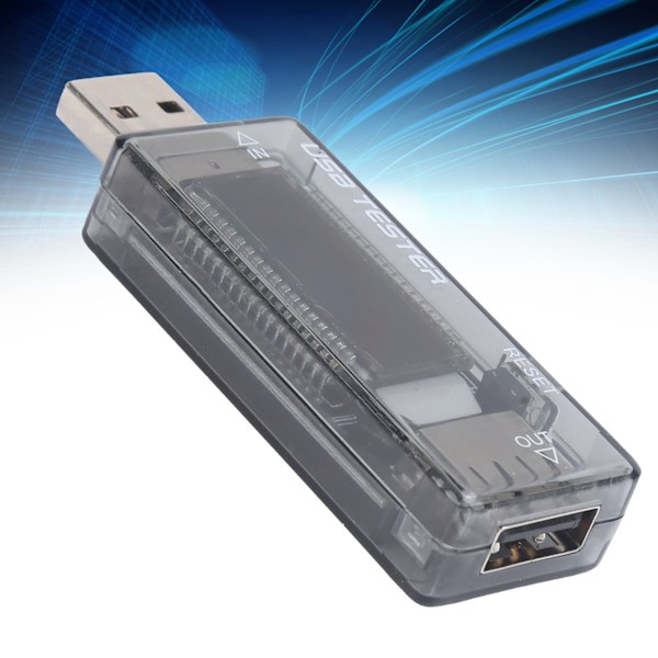 USB-testare LCD intelligent amperimetro voltmeter powerbank laddare indikator batterimonitorering