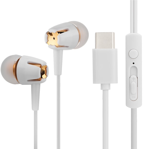 Handsfree-samtal typ C-hörlurar i örat Super Deep Bass typ C-hörlurar med mikrofon för LETV