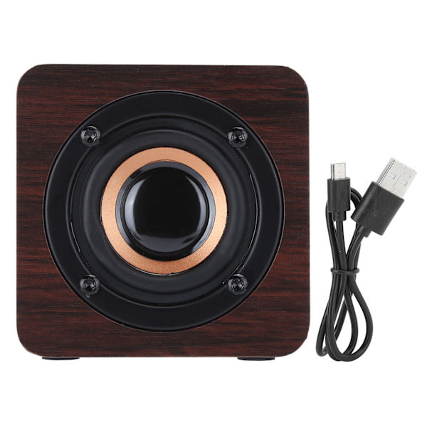 Portabel Bluetooth-högtalare med valnötsmönster