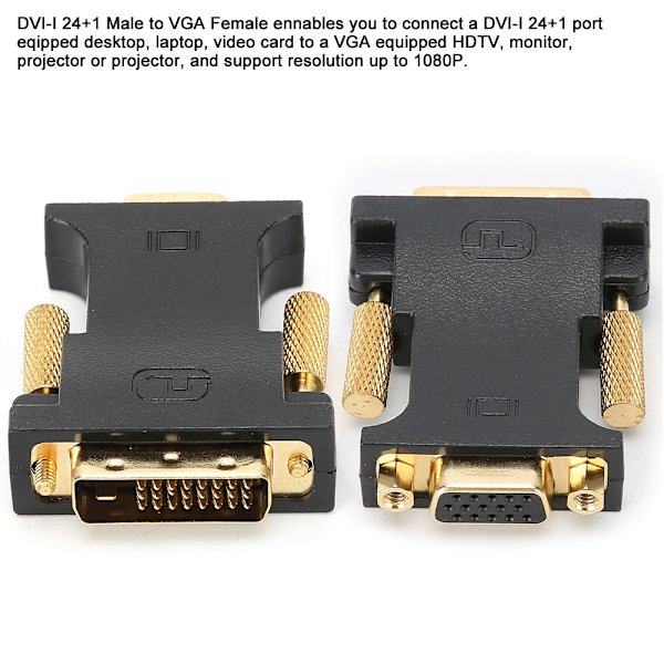 E0401 DVII 24+1 hane till VGA hona Dubbel kanal med chipadapter GPU till skärm