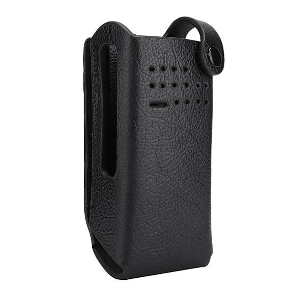 Hardt PU-lærveske med bakklips/nylon skulderstropp for Motorola GP328D Walkie Talkie