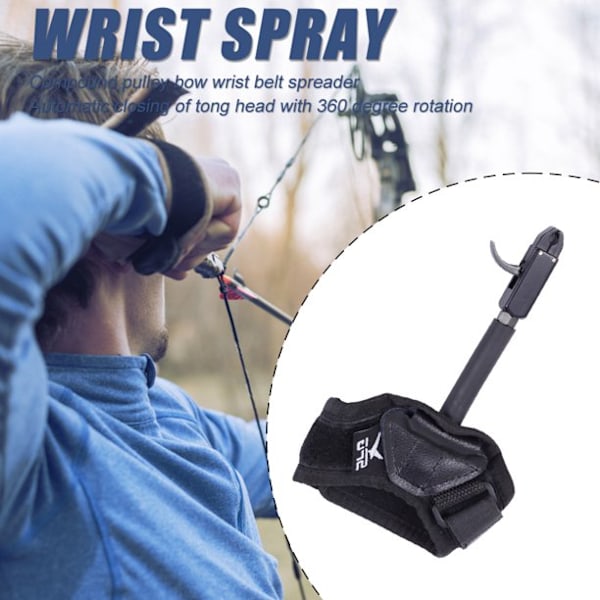 Precisionsbåge Release, Smidig Release Full Wrap Design, Bekväm handledsrem för Compound Bow Trigger Caliper Skytte, 360 Grader
