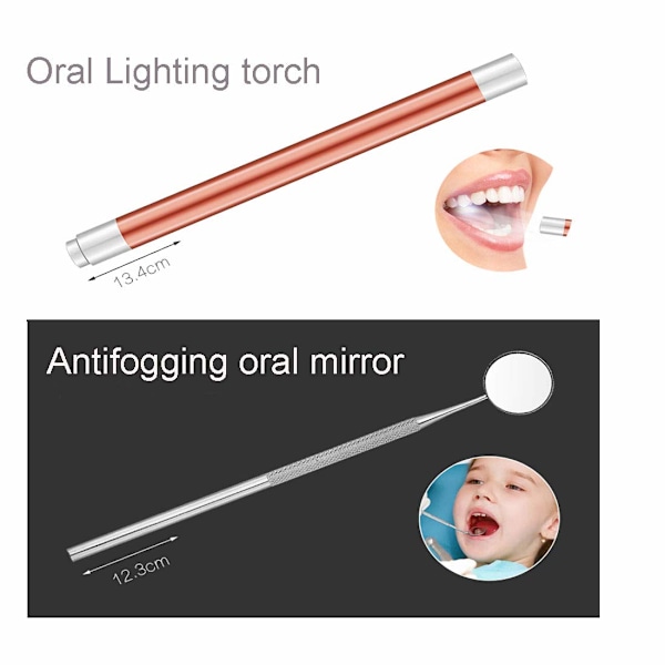 Tandhygienkit, Munvårdskollektion för Tandrengöring, Tandskrapa i Rostfritt Stål, Tandstensskrapa med Rostskyddande Yta, Portabelt Fodral för
