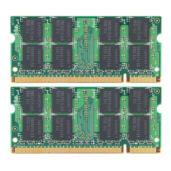 2 st Xiede DDR2 1 GB minnesmodul 800 Mhz PC2-6400 1,8 V Helt kompatibel för bärbar dator