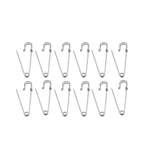 Large Safety Pins, 12 PCS Heavy Duty Blanket Pins, 1.97Inch/5cm Stainless Steel Large Safety Pins for Clothes, for Jewelry Crafts Kilt Making Househol