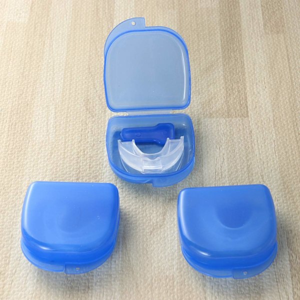 Förvaringsetui för tandställning, ventilerat protesfodral, BPA-fritt EVA-material för enkel och skyddande förvaring av tandställningar, bettskenor och aligners (set om tre)