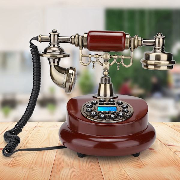 MS-6100B Europæisk Retro-stil Trykknap Telefon Dial Desk Phone Hjemmeindretning Klassisk